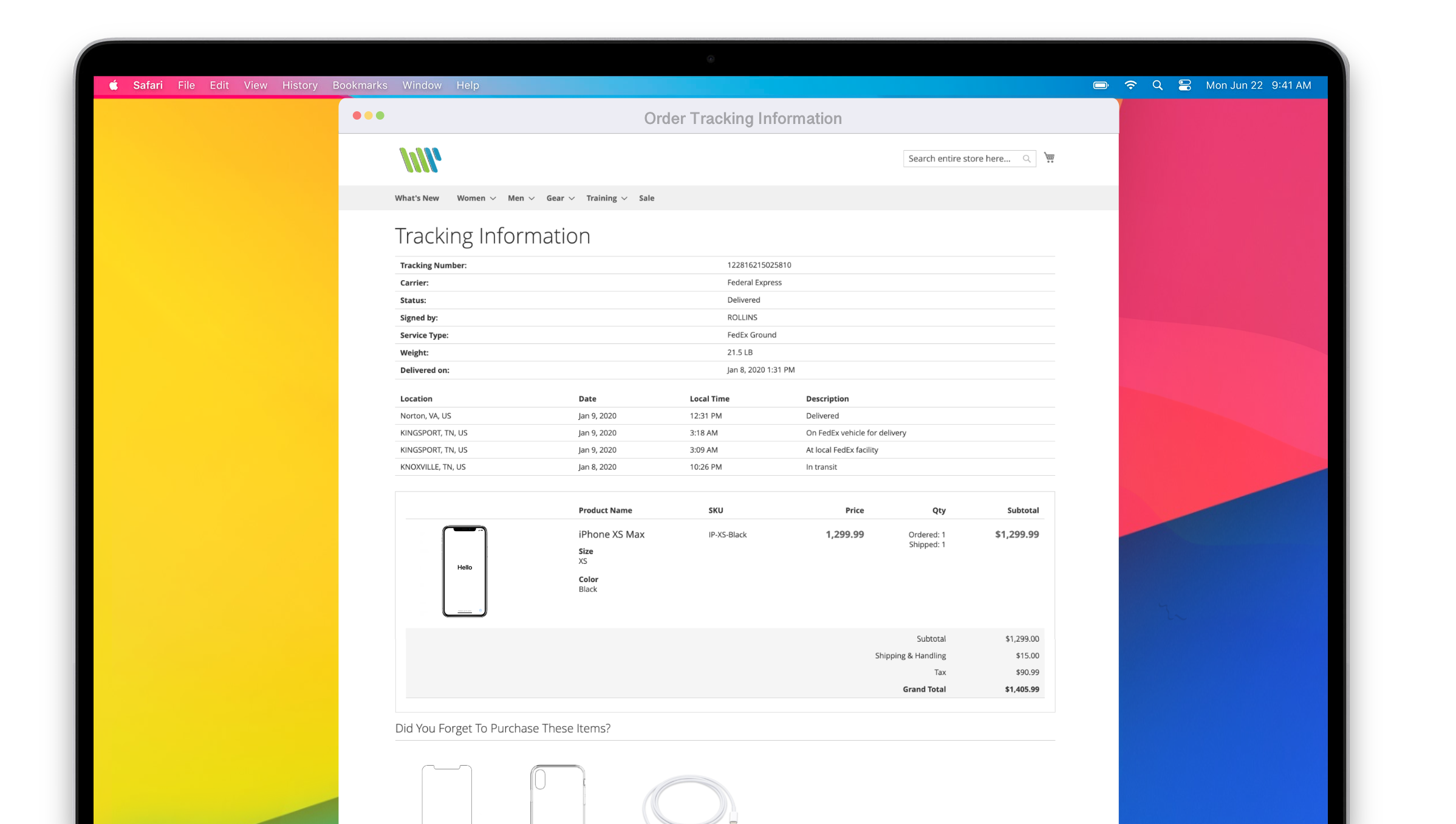 Magento Package Tracking